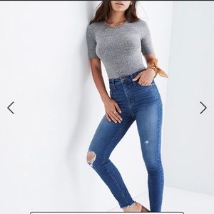 Madewell Curvy High-Rise Skinny Jeans: Drop Step Hem Edition